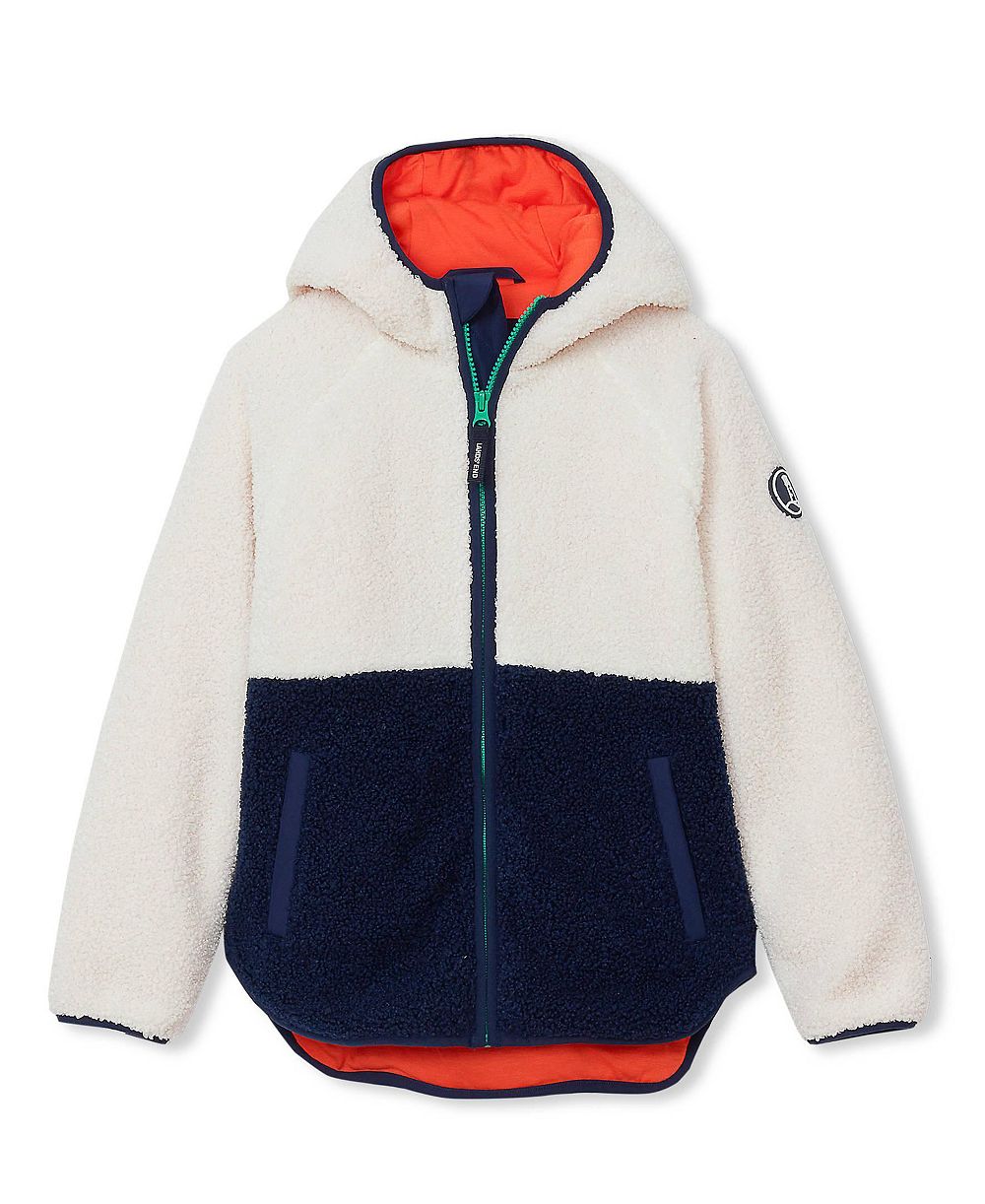Lands' End Kids Colorblock High Pile Jacket
