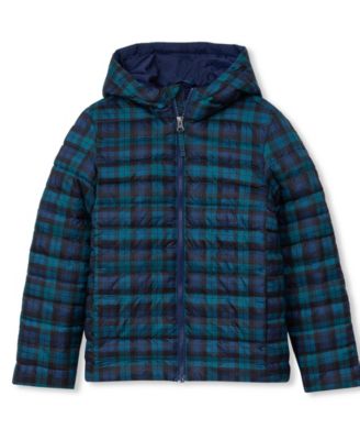 Детская утепленная куртка Lands' End с капюшоном, легкая, модель FeatherFree, складная