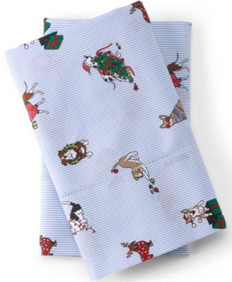 Holiday dogs/blue stripe
