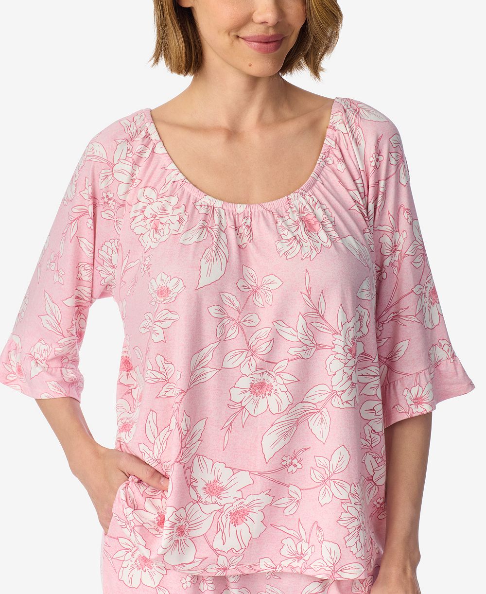 Ellen Tracy Women's 3/4 Short Scoop Neck Tunic
