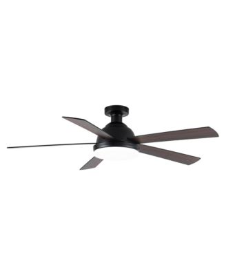 Vaczon 52" Modern Plywood Reversible Smart Flush Mount Ceiling Fan with Dimmable Light and APP Control