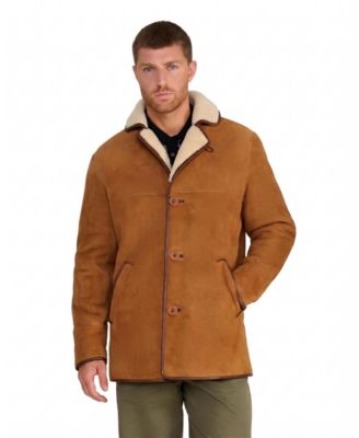 Furniq UK мужское пальто Harrison из замши с подкладкой из овчины