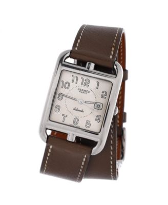 Pre-Owned Hermes автоматические часы Cape Cod Double Tour из нержавеющей стали и кожи, 29 мм