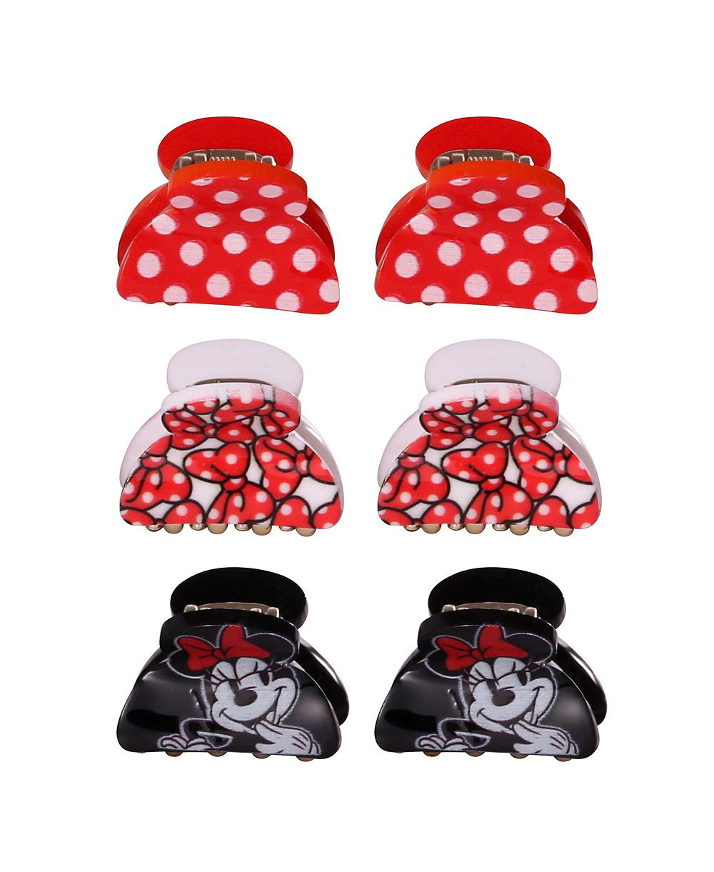 Детские заколки Disney Minnie Mouse Small-Claw, набор из 6 штук