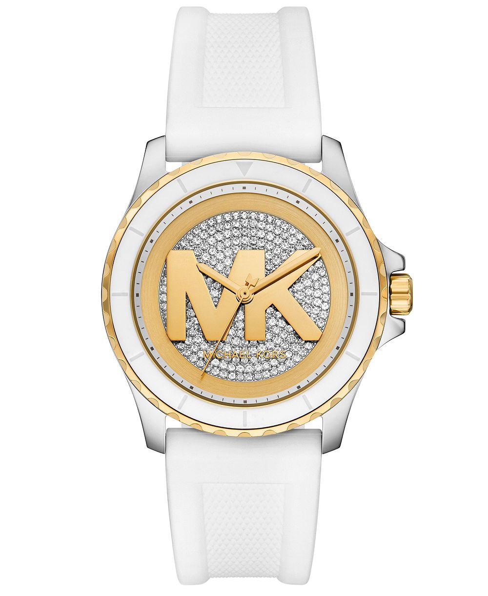 MICHAEL Michael Kors Women's Quartz Water-Resistant White Silicone Watch; 43mm