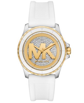 MICHAEL Michael Kors женские кварцевые водонепроницаемые часы с силиконовым ремешком, 43 мм, белые
