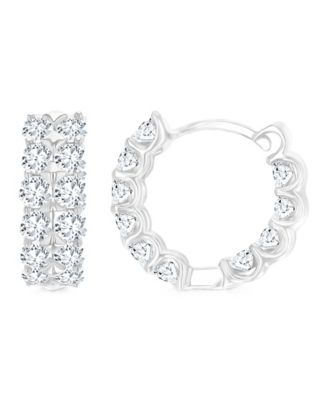 Маленькие серьги-кольца Macy's с кубическим цирконием