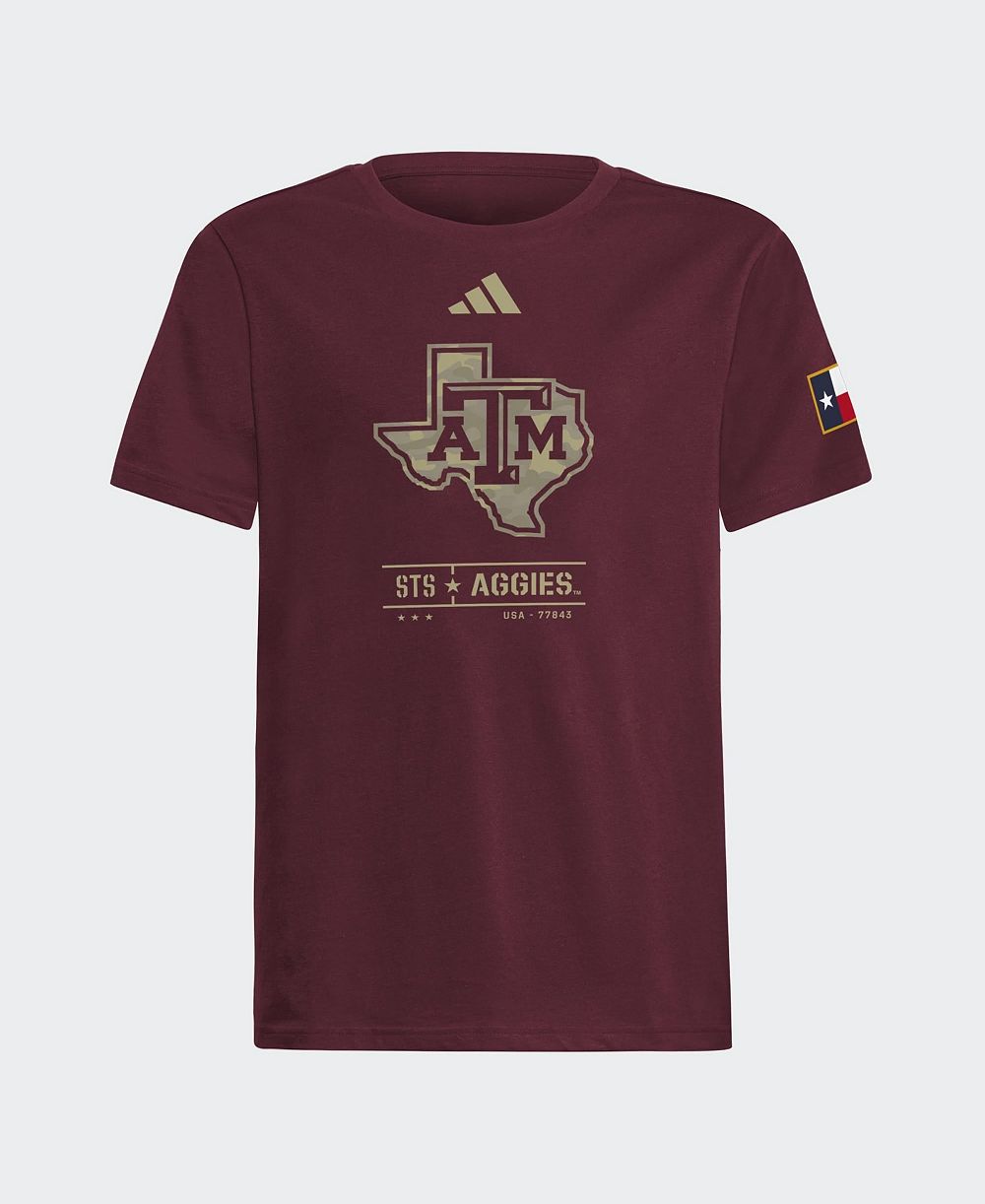 Big Boys and Girls adidas Maroon Texas A&M Aggies Honor & Support T-Shirt