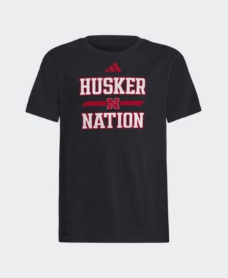 adidas детская черная футболка Nebraska Huskers Our Red Burns Brighter для мальчиков старшего возраста и девочек