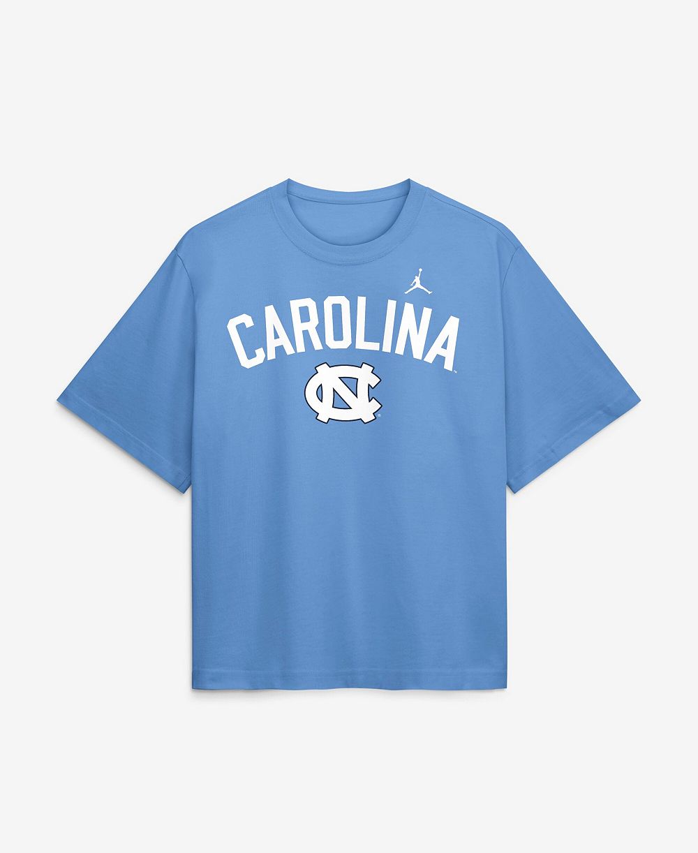 Women's Nike  Carolina Blue North Carolina Tar Heels Arch Logo Boxy T-Shirt