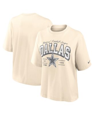 Nike женская футболка оверсайз, кремовая, Dallas Cowboys