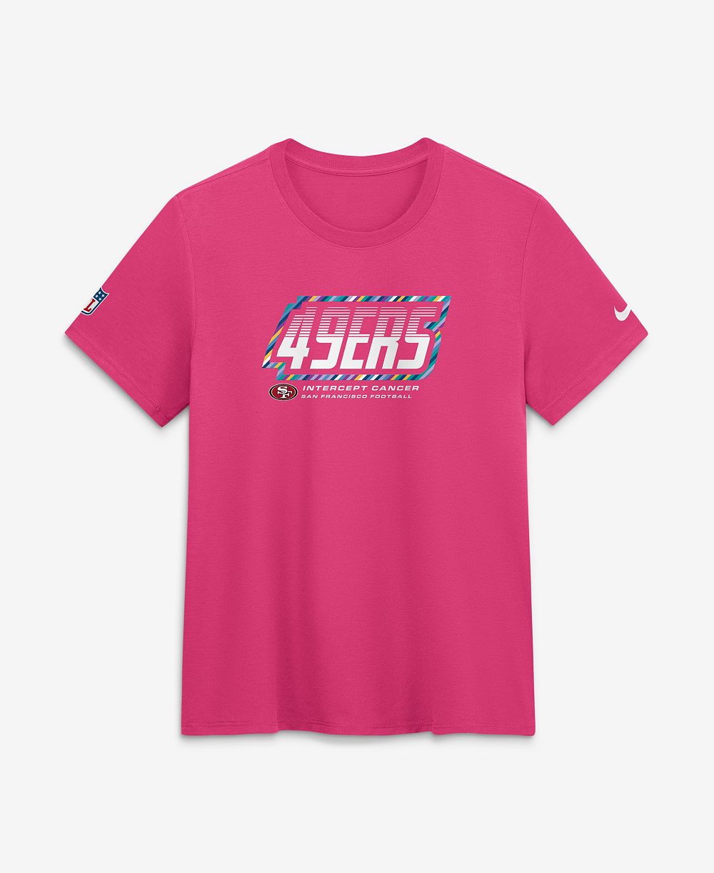 Women's Nike  Pink San Francisco 49ers 2026 NFL Crucial Catch Tri-Blend Dri-FIT T-Shirt