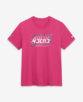 Женская футболка Nike Pink San Francisco 49ers 2026 NFL Crucial Catch из трикотажной смеси Dri-FIT