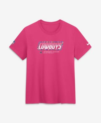 Женская футболка Nike Pink Dallas Cowboys 2026 NFL Crucial Catch из трикотажной смеси Dri-FIT