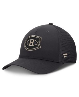 Fanatics Men's Charcoal Montreal Canadiens Road Meshback Stretch Hat