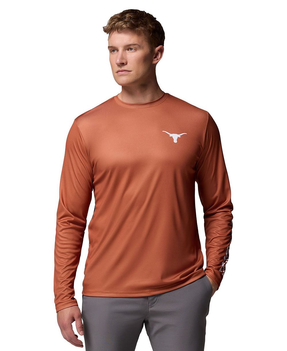 Men's Columbia  Texas Orange Texas Longhorns PHG Terminal Shot 3-Hit Long Sleeve T-Shirt