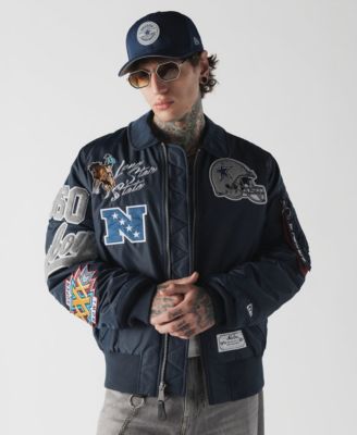 Men's New Era x Alpha Industries Navy Dallas Cowboys MA-1 Full-Zip Bomber Jacket