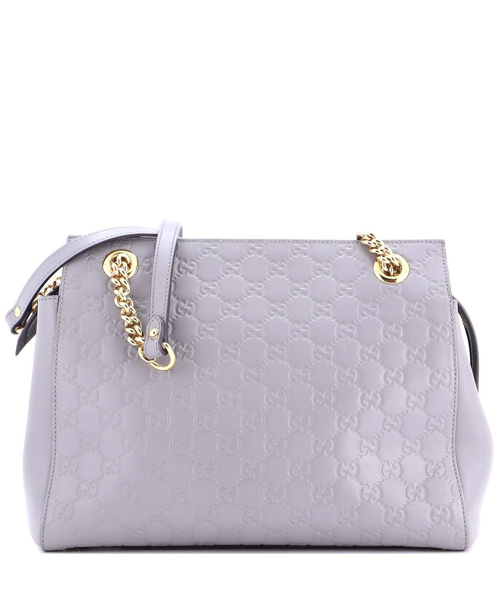 Pre-Owned Gucci Women's Medium Soft Signature Leather Shoulder Bag