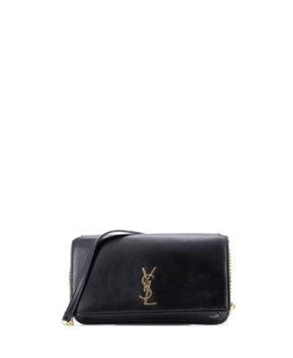 Pre-Owned Saint Laurent Classic Monogram Phone Holder Mini Leather Shoulder Bag