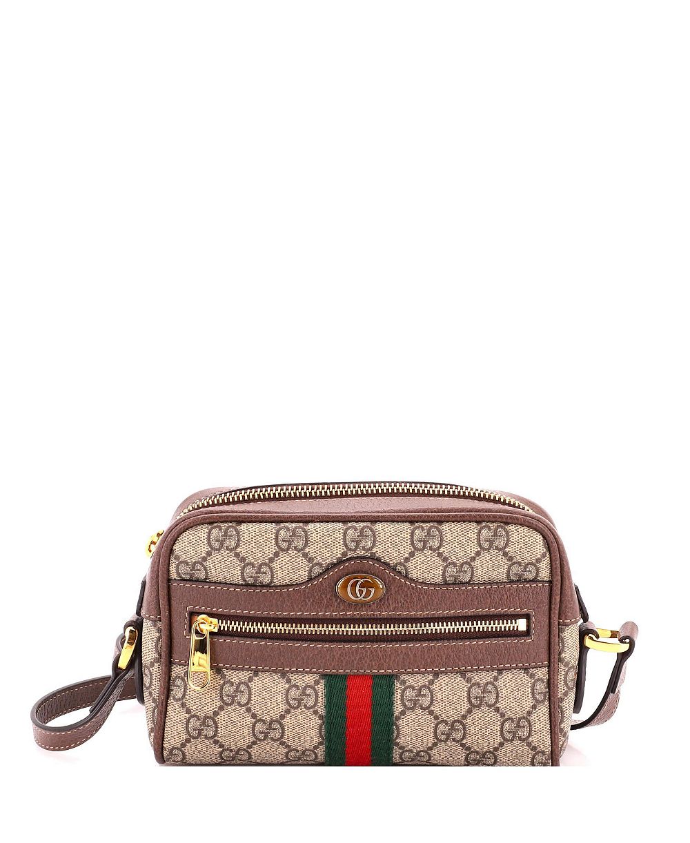 Pre-Owned Gucci мини-сумка через плечо Ophidia из ткани GG coated canvas