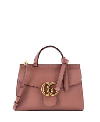 Б/у сумка с верхней ручкой Gucci Small GG Marmont из кожи