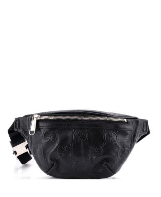 Pre-Owned Gucci Small GG Embossed Perforated Adjustable Leather Belt Bag