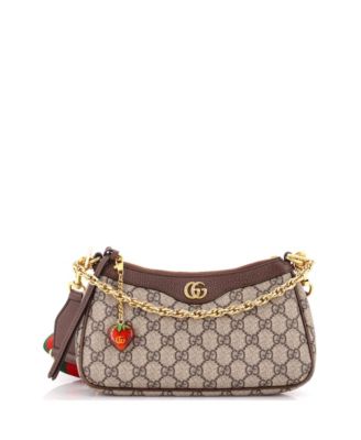 Pre-Owned Gucci Small Ophidia Charm Shoulder Bag GG Coated Canvas