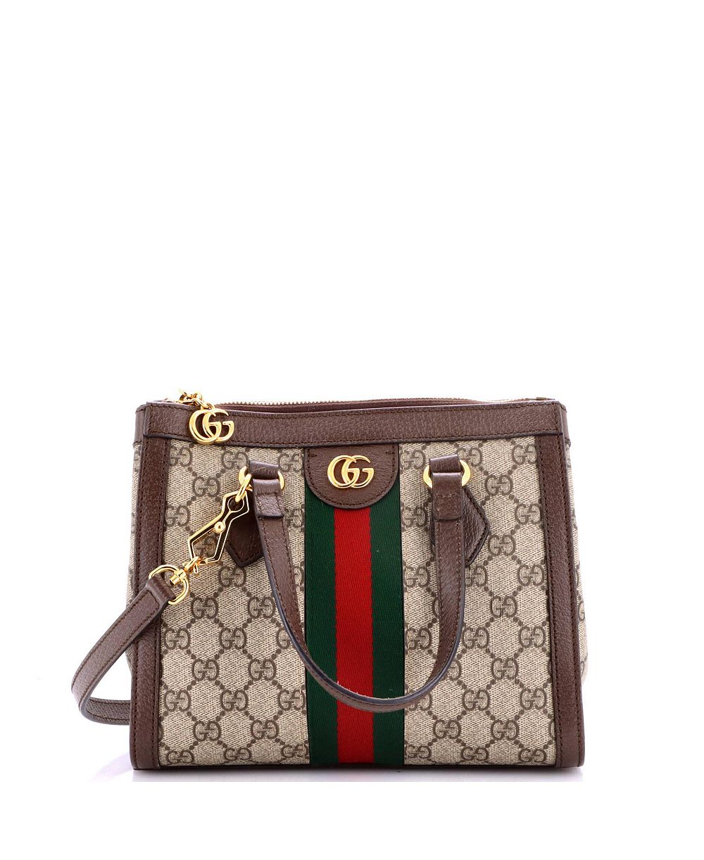 Pre-Owned Gucci маленький Ophidia верхняя ручка тотал GG покрытая ткань