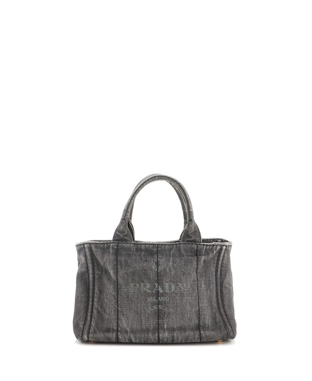 Б/у мини-сумка Prada Mini Canapa из денима