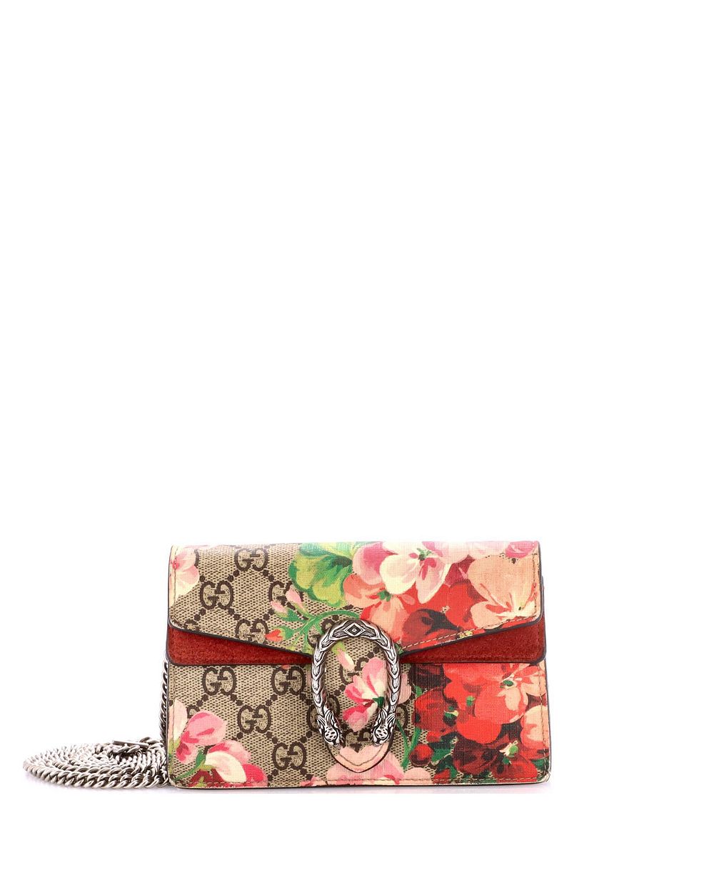 Б/у мини-сумка Gucci Dionysus Blooms Print через плечо, 6,5x4x2 дюйма