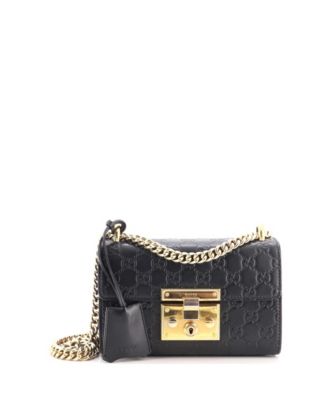 Pre-Owned Gucci маленькая сумка через плечо Padlock из кожи Guccissima
