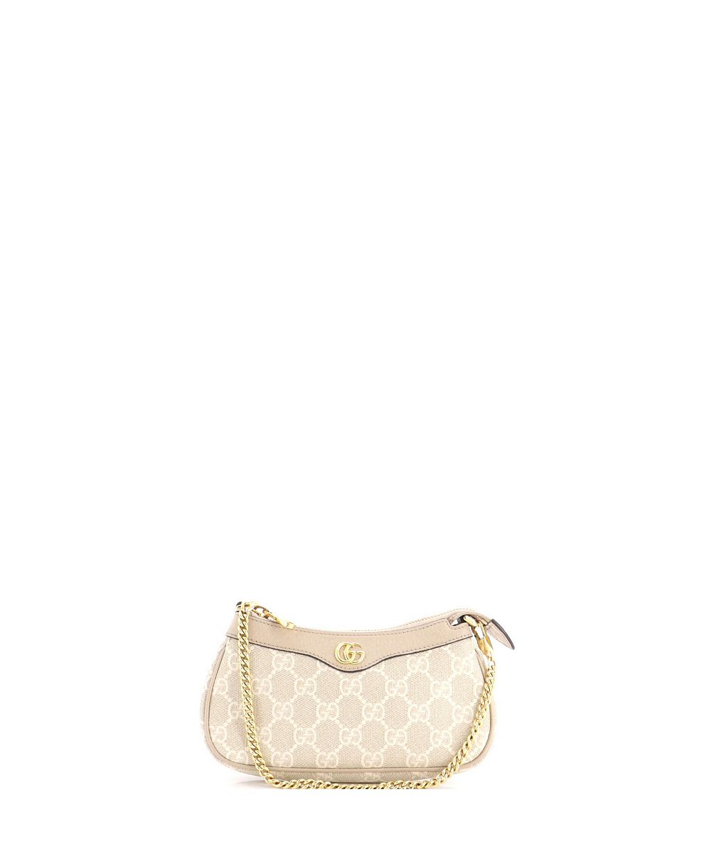 Pre-Owned Gucci Mini Ophidia Charm Shoulder Bag GG Coated Canvas with Leather