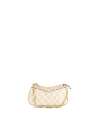 Pre-Owned Gucci Mini Ophidia Charm Shoulder Bag GG Coated Canvas with Leather