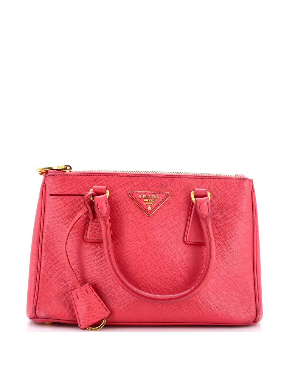 Pre-Owned Prada мини-сумка Bicolor Double Zip из люксовой кожи Saffiano
