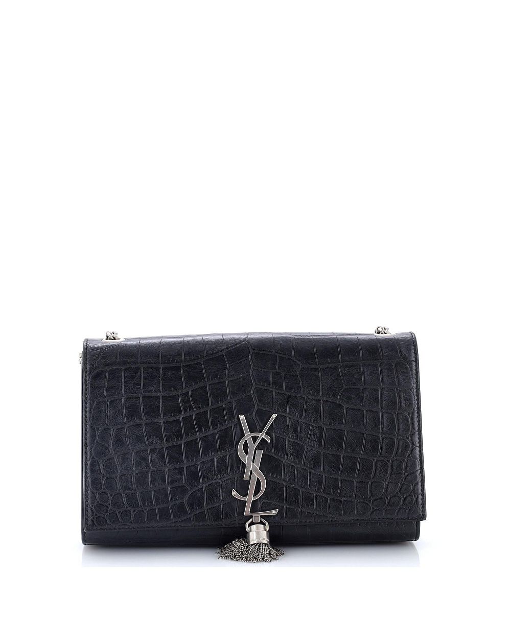 Б/у средняя сумка через плечо Saint Laurent Classic Monogram с кисточкой, 9"Ш x 6"В x 2"Г