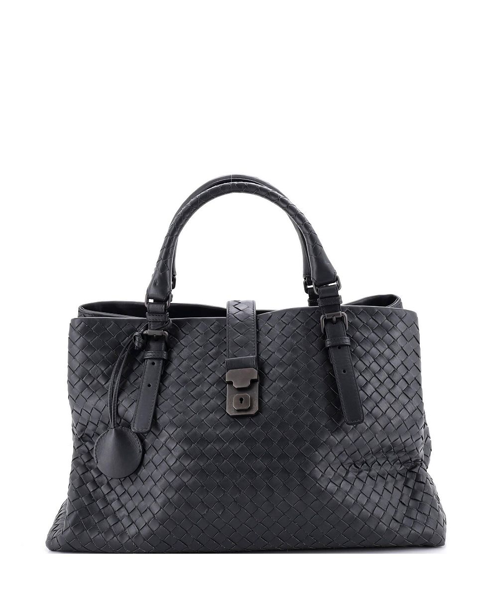 Pre-Owned Bottega Veneta средняя сумка Roma из кожи Intrecciato Nappa
