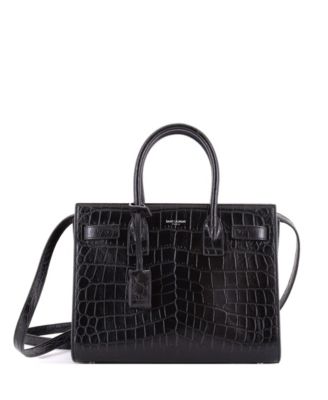 Б/у мини-сумка saint laurent baby sac de jour из тисненой кожи