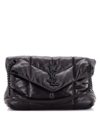 Б/у маленькая сумка через плечо Saint Laurent Loulou Puffer из стеганой кожи