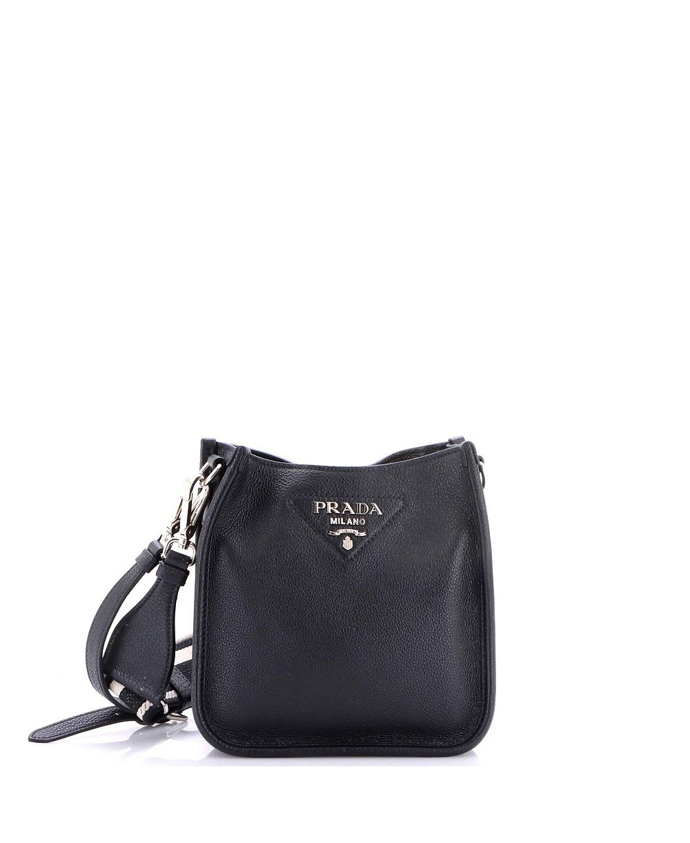 Сумка-кроссбоди Prada Mini Logo Strap Vitello Daino, Pre-Owned