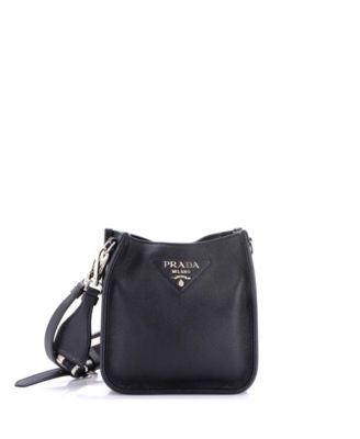 Сумка-кроссбоди Prada Mini Logo Strap Vitello Daino, Pre-Owned