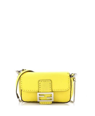 Б/у сумка Fendi Mini Selleria Baguette NM из кожи
