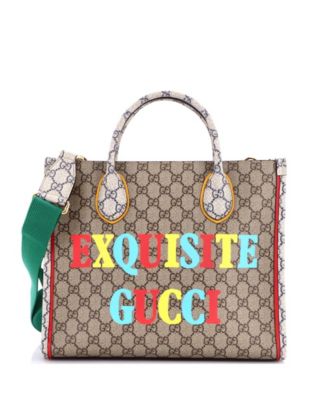 Pre-Owned Gucci Small Exquisite Tote Printed GG Coated Canvas
