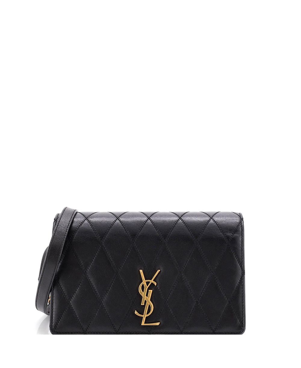 Б/у сумка через плечо Saint Laurent Small Angie из стеганой кожи с цепочкой