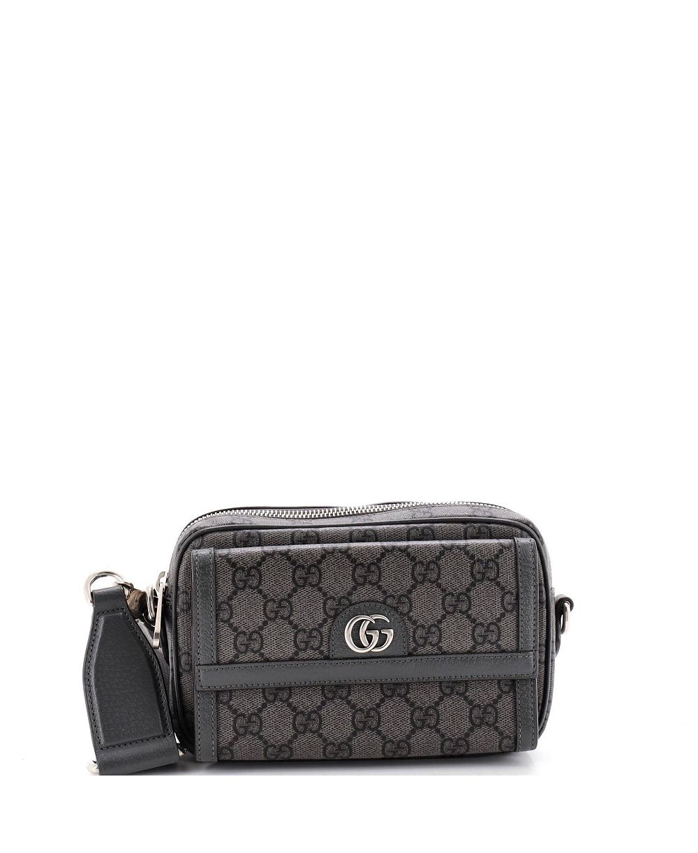 Pre-Owned Gucci мини-сумка Ophidia с передним карманом из ткани GG coated canvas