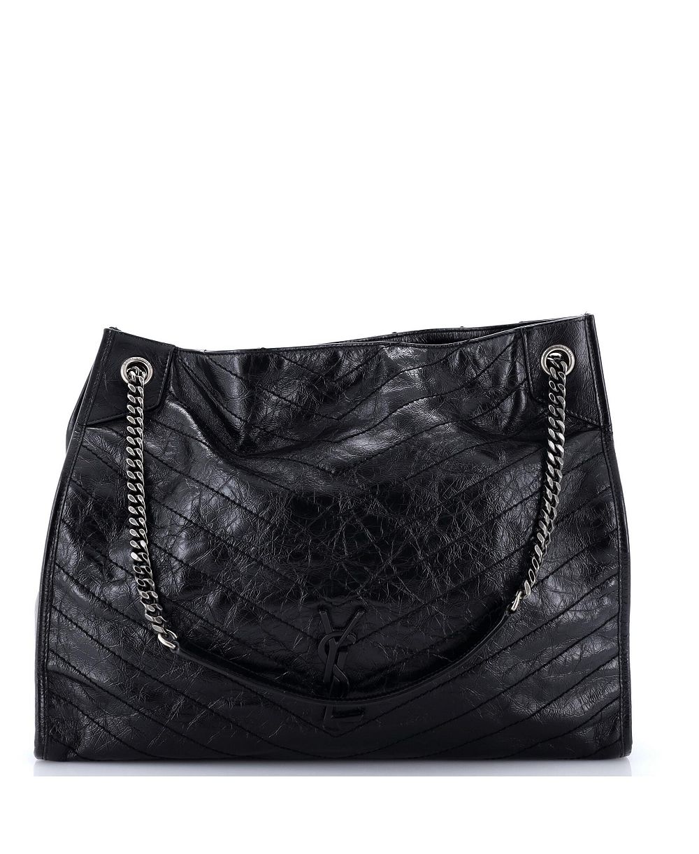 Pre-Owned Saint Laurent Niki Large Matelasse-Chevron Chain-Strap Tote