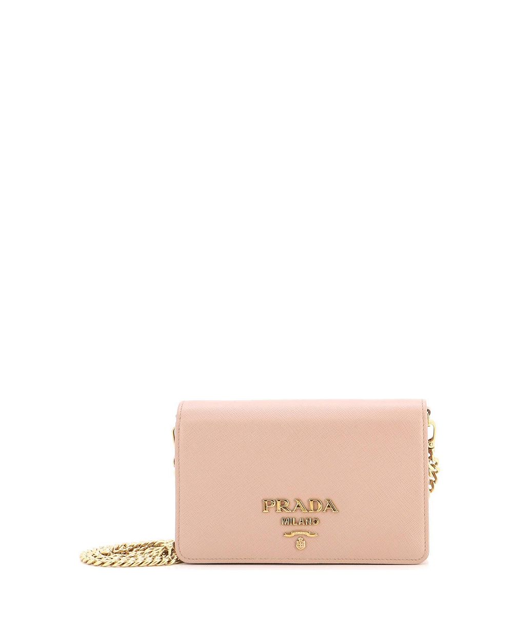 Pre-Owned Prada кросс-боди кошелек на цепочке из кожи Saffiano