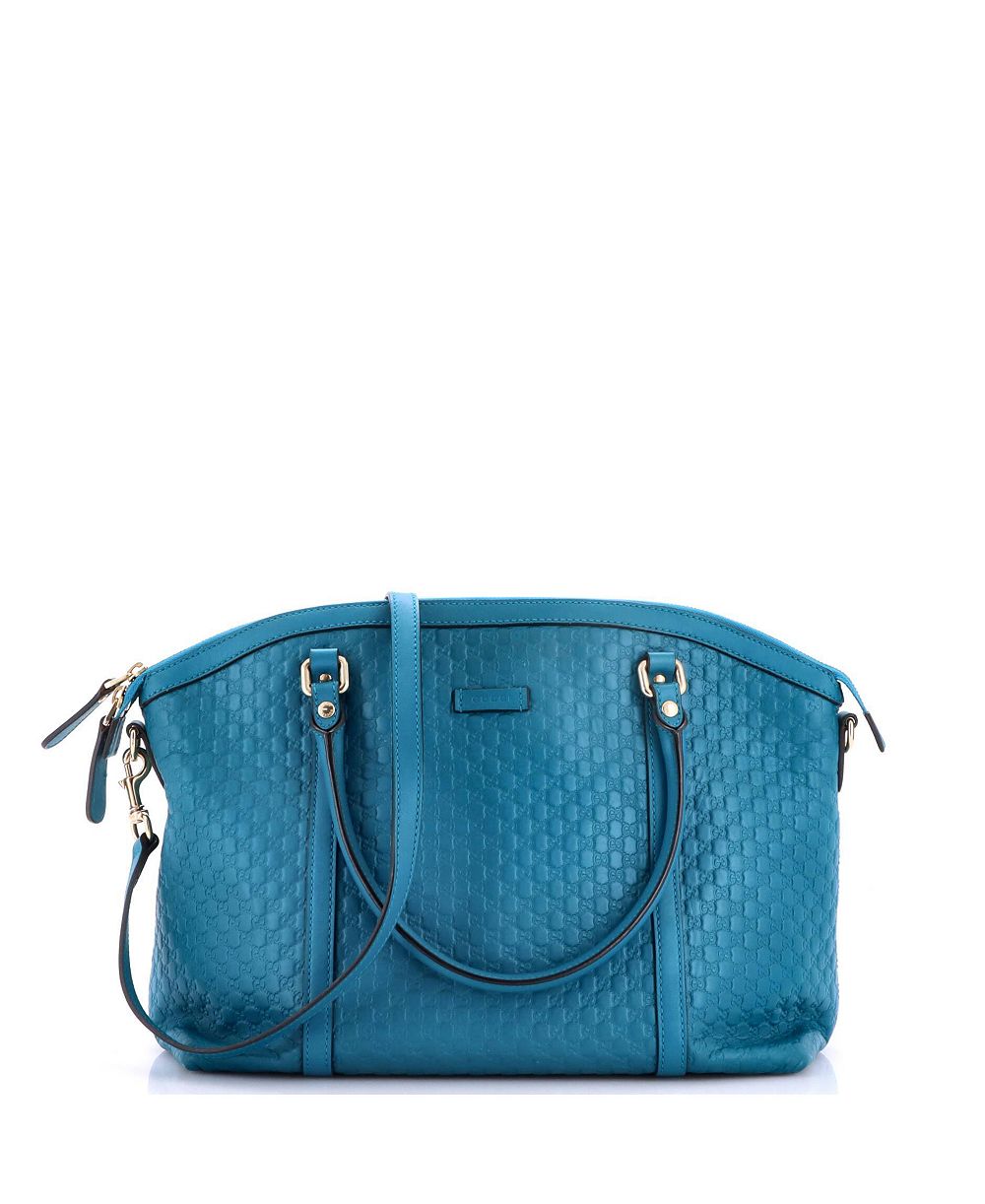 Б/у сумка-тоут Gucci Medium Britt Convertible Dome из кожи Microguccissima