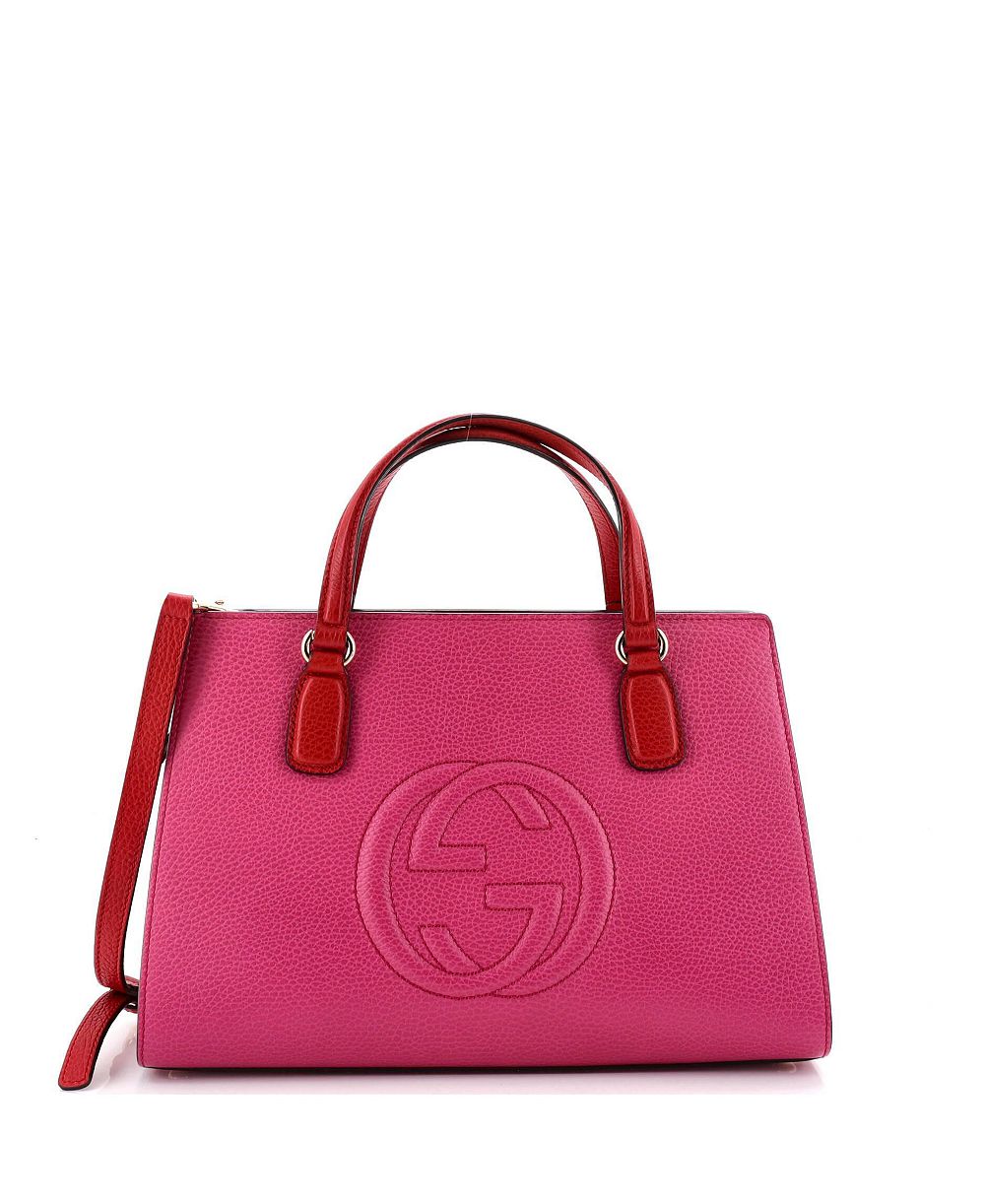 Б/у средняя сумка-почтальонка Gucci Soho с ручкой из кожи