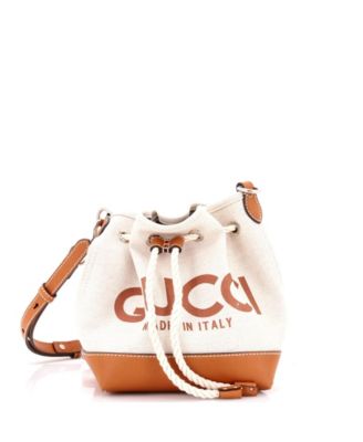 Pre-Owned Gucci Crossbody Mini Logo Bucket Bag