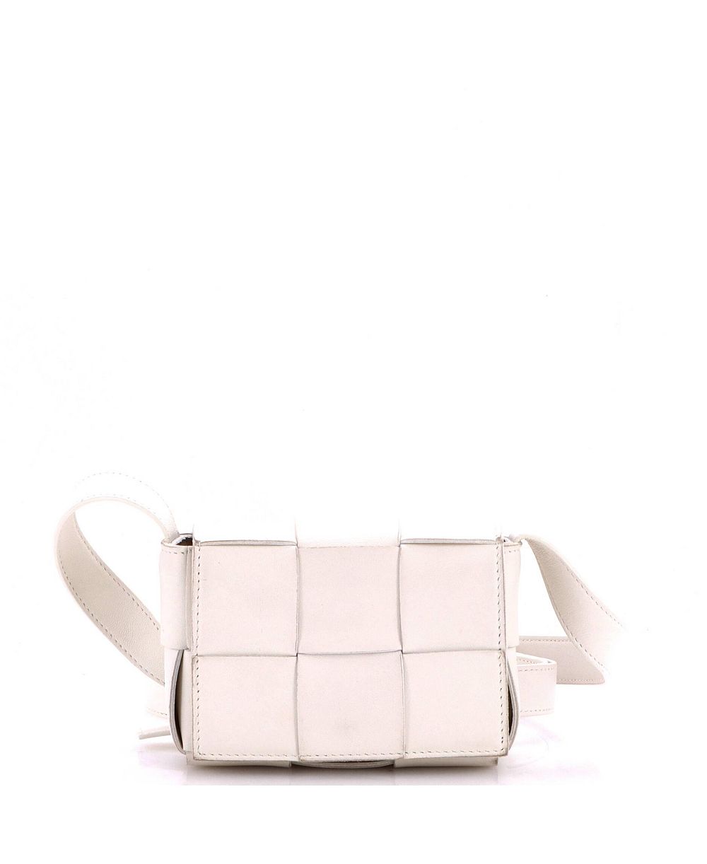 Pre-Owned Bottega Veneta Candy Cassette Crossbody Bag Maxi Intrecciato Leather